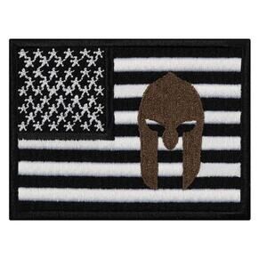 Usa American Flag Reflective Infrared IR US Flag Spartan Helmet Hook Loop Patch2
